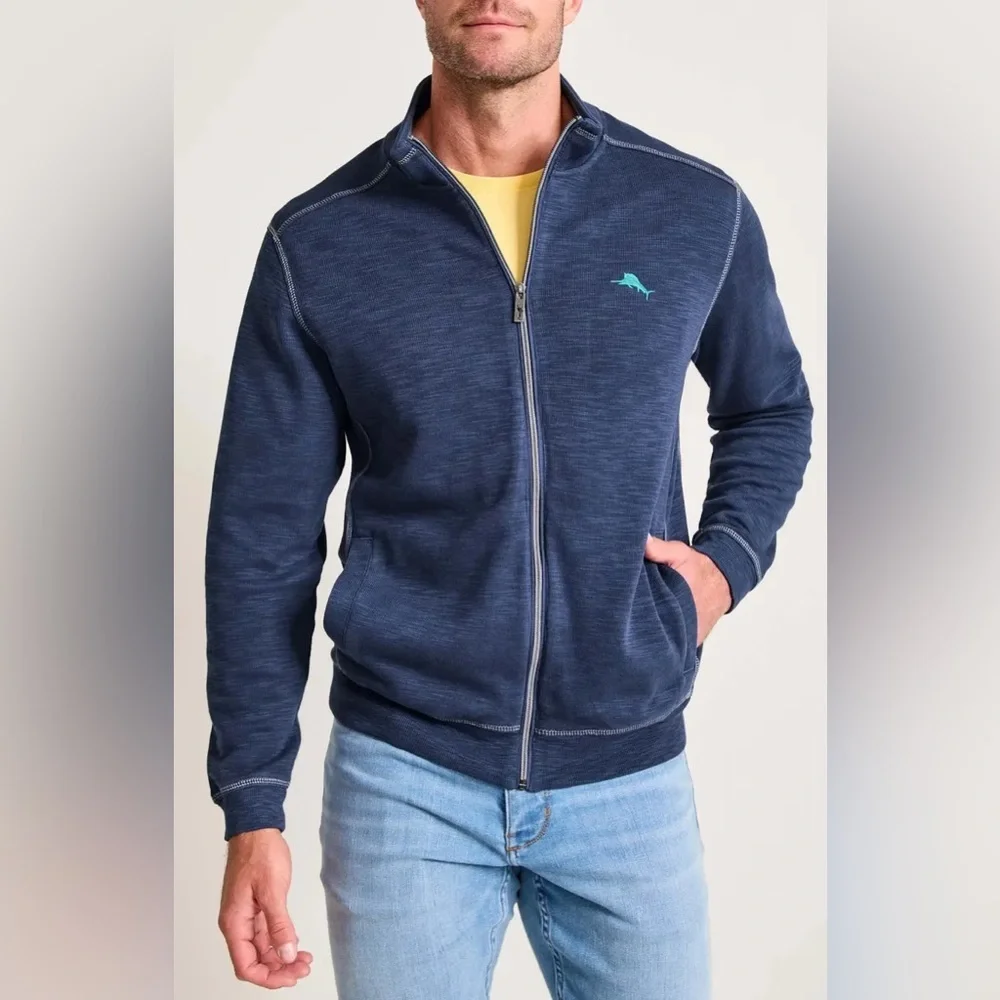 Tommy Bahama Tobago Bay Knit Cotton & Lyocell Jacket Size XL T